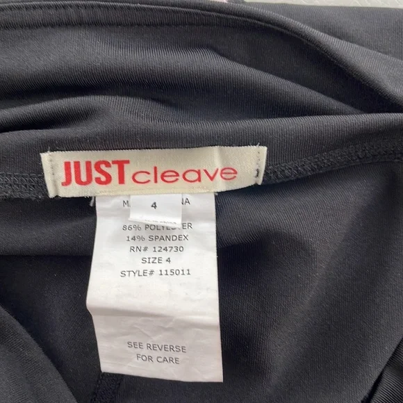 Mid-shin length Just Cleave black leggings. Size 4. - Picture 8 of 8